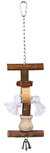 Vogelspeeltje hout en touw