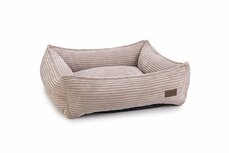 Designed by Lotte Ribbed &ndash; Hondenmand &ndash; Roze &ndash; 65x60x20 cm