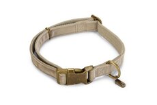 Designed by Lotte Velura - Hondenhalsband - Fluweel - Grijs - 35-50 cm x 20 mm