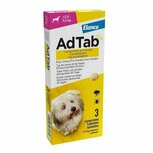 Adtab Kauwtablet Voor Honden 3 stuks - Anti vlooien en tekenmiddel - Voor honden van 2,5 kg oto 5,5 kg