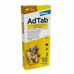 Adtab Kauwtablet Voor Honden 3 stuks - Anti vlooien en tekenmiddel - Voor honden van 1,3 kg tot 2,5 kg