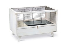 Alby - Konijnenhok - Hout - Binnengebruik - Wit - 100x64,5x72 Alby - Konijnenhok - Hout - Binnengebruik - Wit - 100x64,5x72