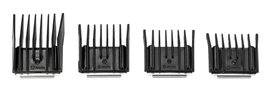 Set van 4 opzet kammen voor diverse honden tondeuses: 12 mm, 9 mm, 6 mm en 3 mm. Set van 4 opzet kammen voor diverse honden tondeuses: 12 mm, 9 mm, 6 mm en 3 mm.