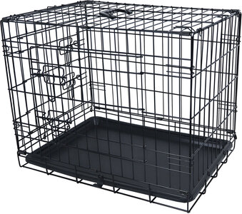 Touhou Er is een trend stuiten op Bench 2-Deurs Zwart - Hondenbench zwart nr. 1, 63x44x51 cm. - Beestenboel  XL Dé online dierenwinkel van Pets&Co Beestenboel