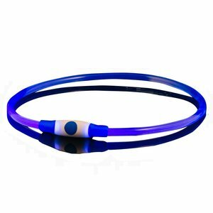 Lichtgevende Led halsband voor honden Blauw S/M 40 cm