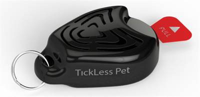 Tickless Pet Ultrasonic Teken en Vlooien verjager Zwart