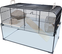 Interzoo hamsterkooi Vision 51, zwart. 51,5x29x40 cm