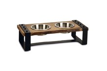 Designed by Lotte dinerset Karinto S - 44X19X15 - Hond - Hout/metaal - incl. 2 bakjes