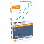Flea free XL spot on 40-60 kg anti vlooien en teken middel 3 pipetten