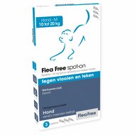 Flea free M spot on 10-20 kg anti vlooien en teken middel 3 pipetten