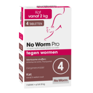 No worm pro kat 4 tabletten Anti wormenmiddel
